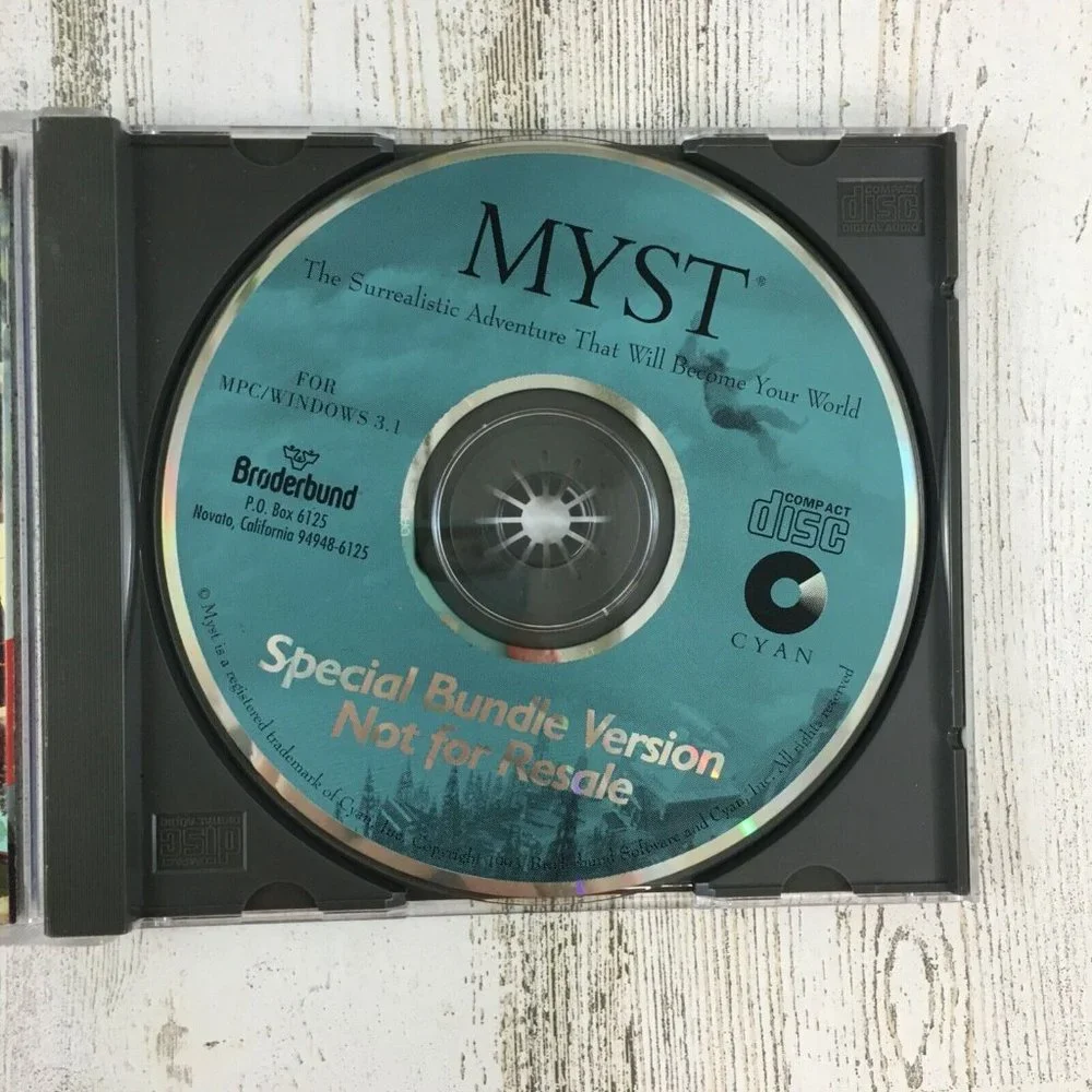 Myst PC CD ROM Windows 3.1 1994 Game with Case Bundle Version